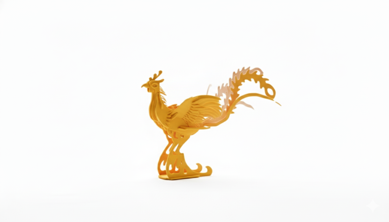 Mythical Firebird Assembly Sculpture