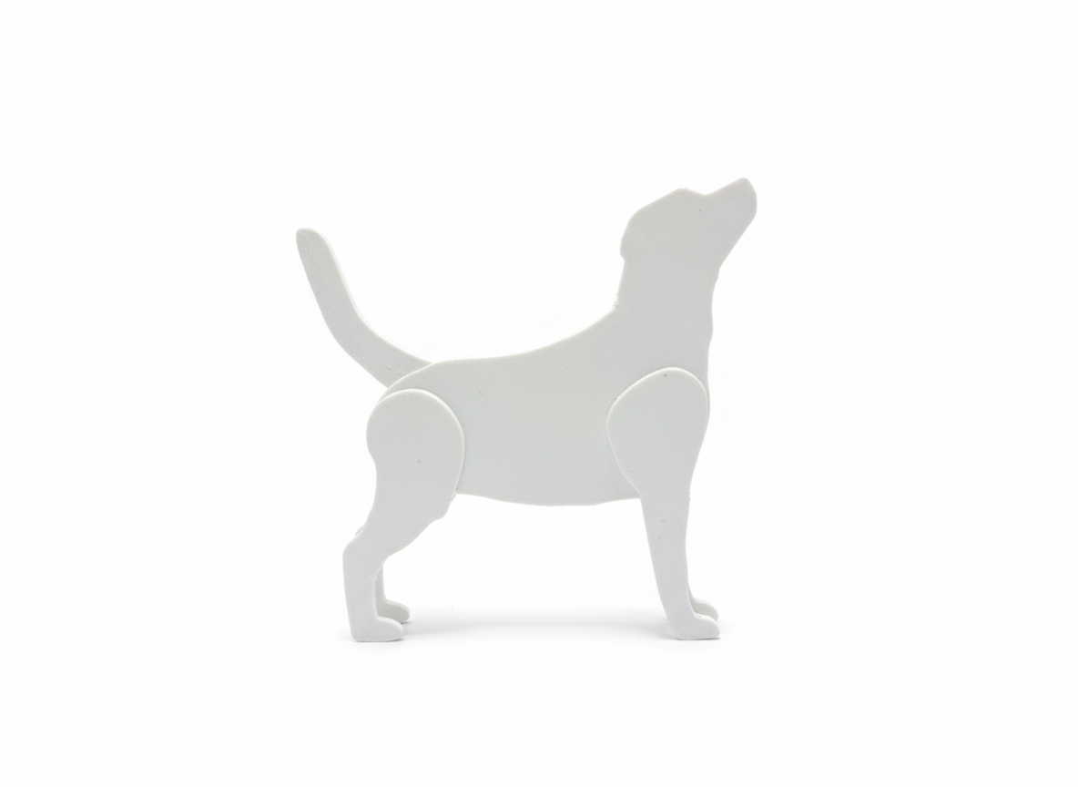 Modern Pop-Out Dog Figure