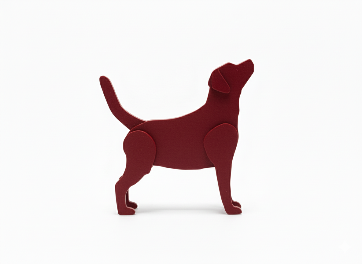 Modern Pop-Out Dog Figure