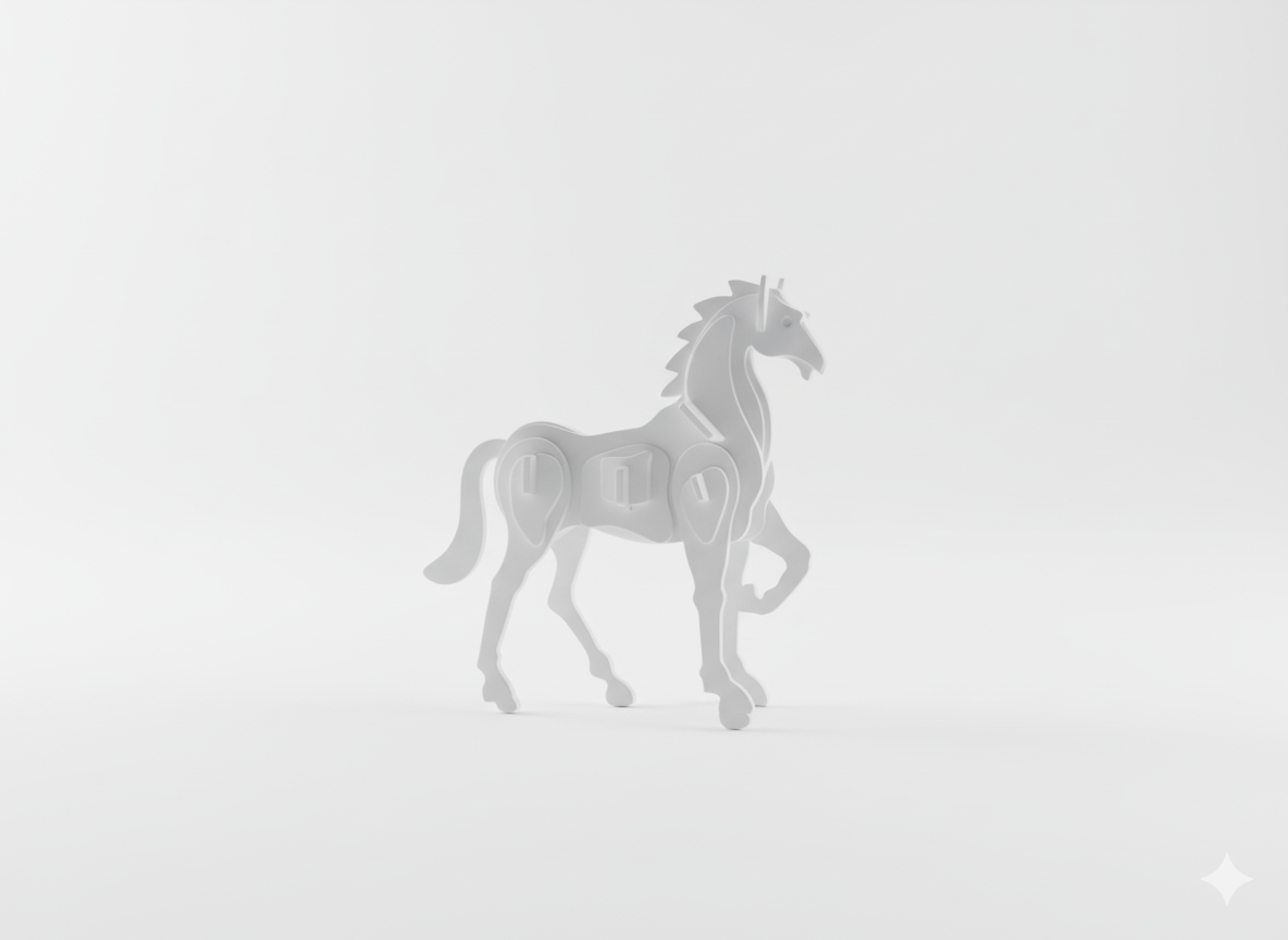 Modern Horse Figure Assembly Kit