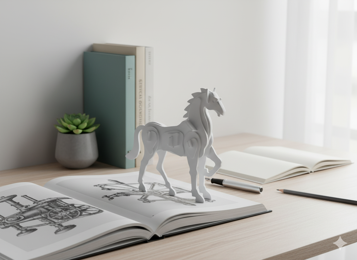 Modern Horse Figure Assembly Kit
