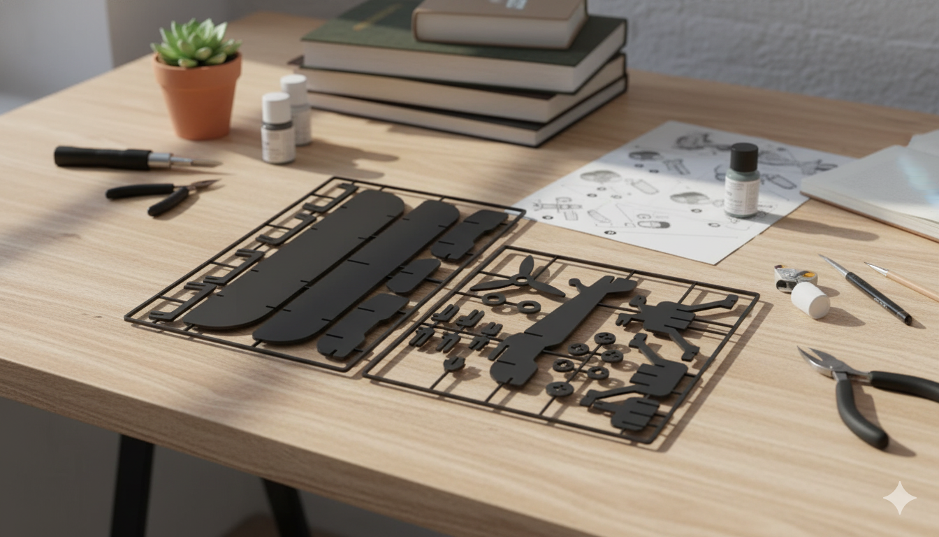 Vintage Aircraft Model Puzzle Kit