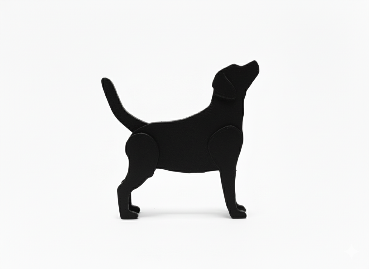 Modern Pop-Out Dog Figure
