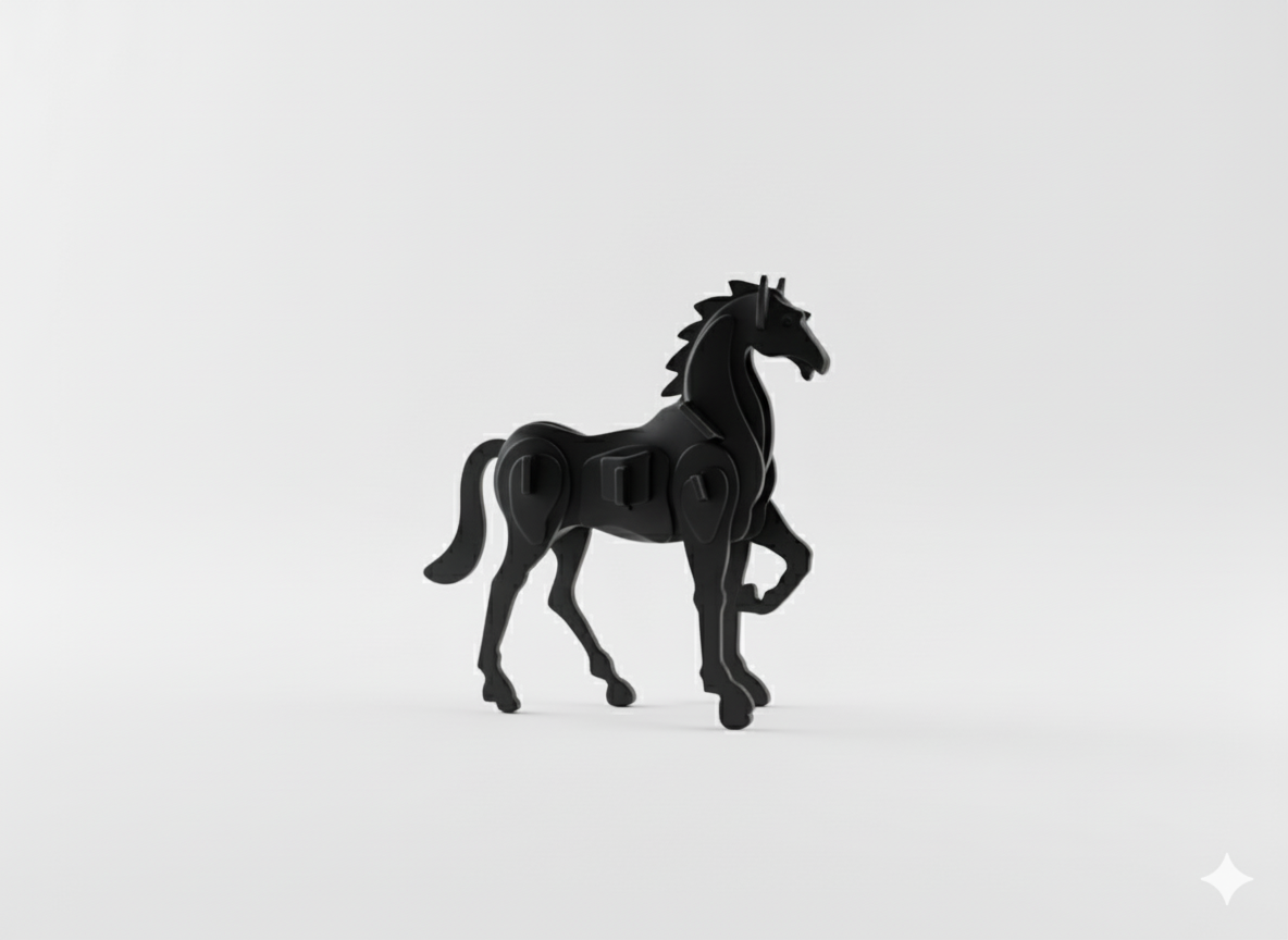 Modern Horse Figure Assembly Kit